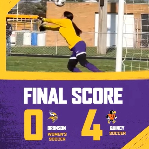 Bronson girls soccer team drops match to Quincy 4-0